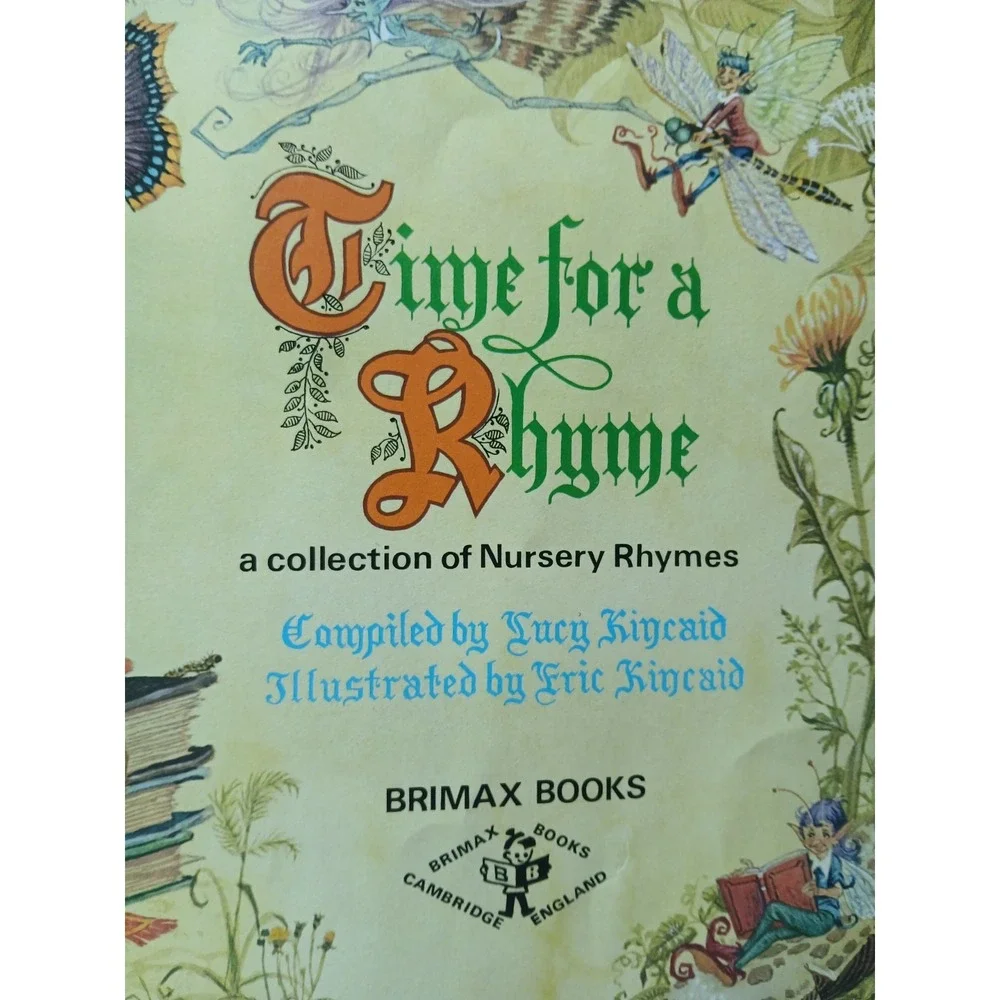 Vtg 1975 Brimax Books Time For A Rhyme A Collection‎ Of Nursery Rhymes HC